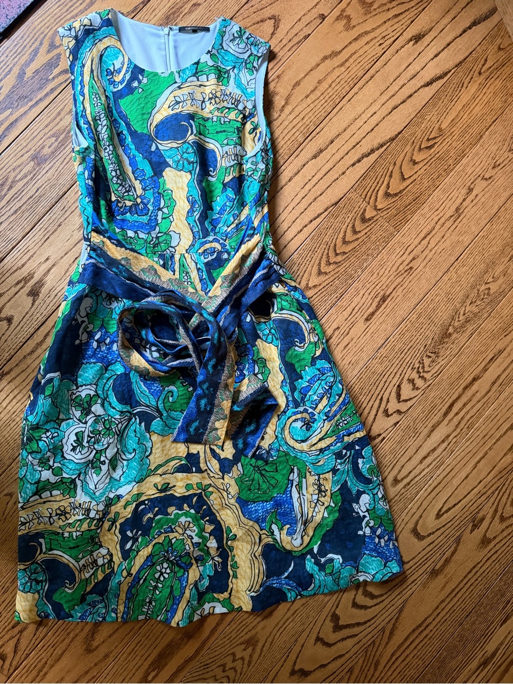 Kobi Halperin Multicolor Paisley Fit-and-Flare Dress - Blue, Green, Gold